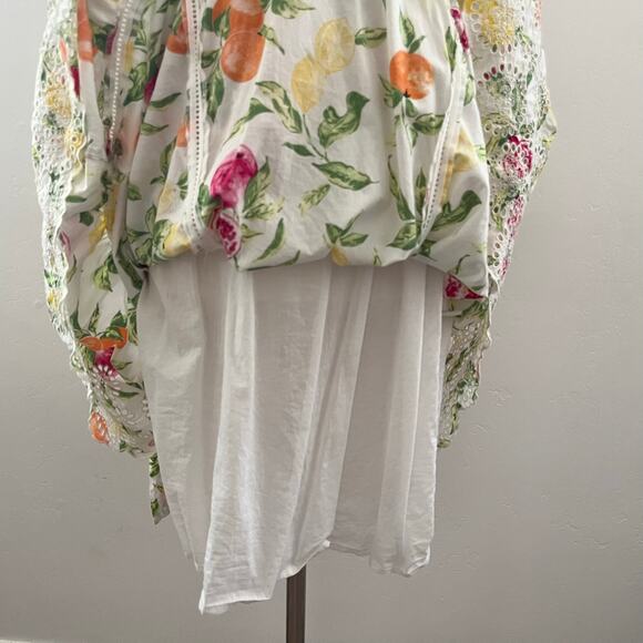 Nobody's Child Isla Fruit Print Midaxi Dress Puff Sleeve Novelty Colorful Size 6 - Picture 13 of 16